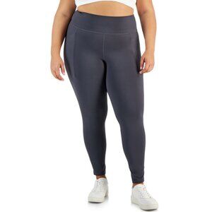 ID Ideology Plus Size Stretch Full-Length Leggings Size 1X Black Fitness Workout